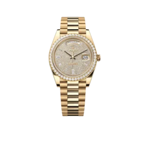 Rolex Day-Date 40 228348RBR Yellow Gold Diamond Dial Diamond Bezel